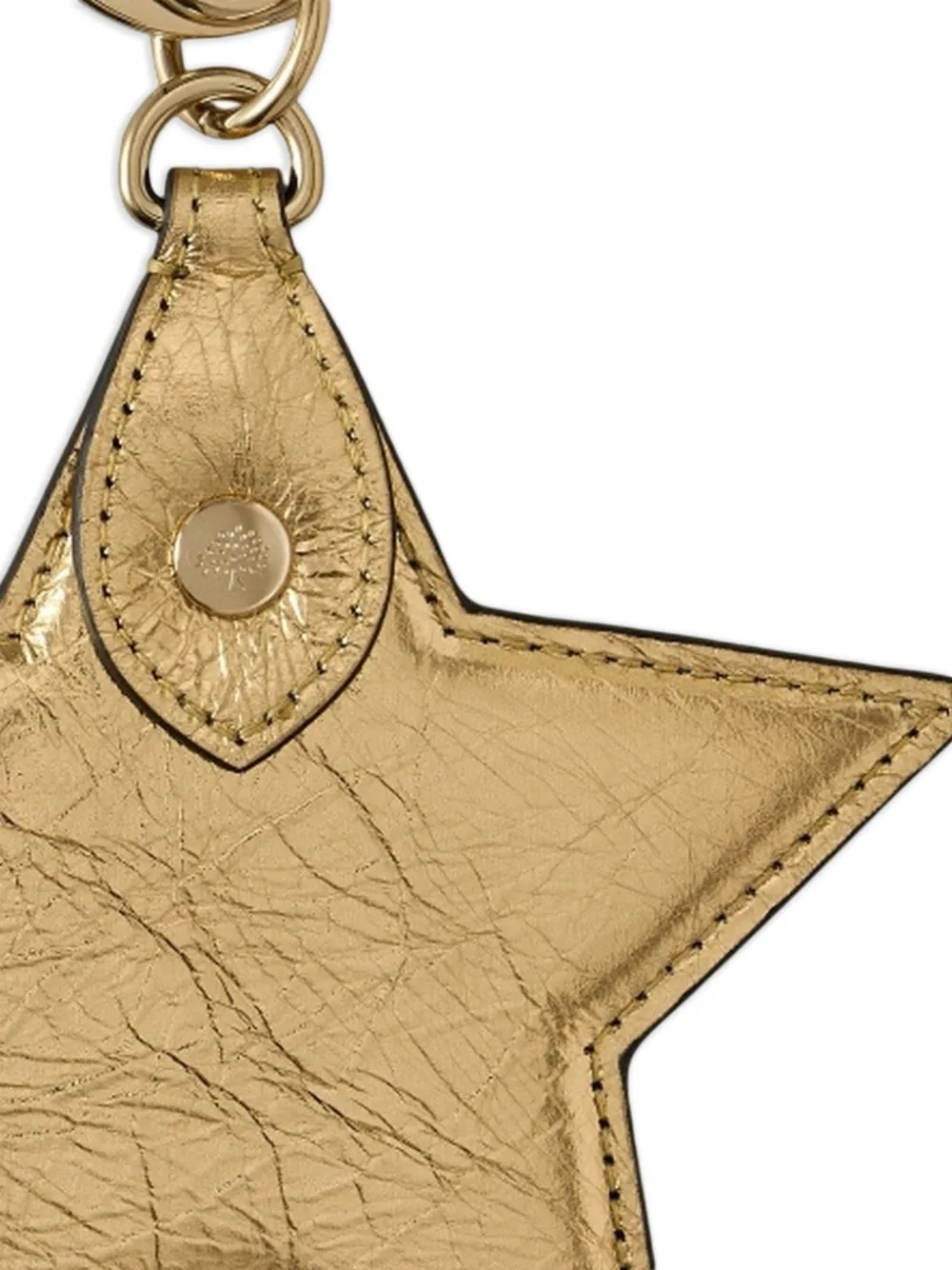  Mulberry Star Keyring - Gold 