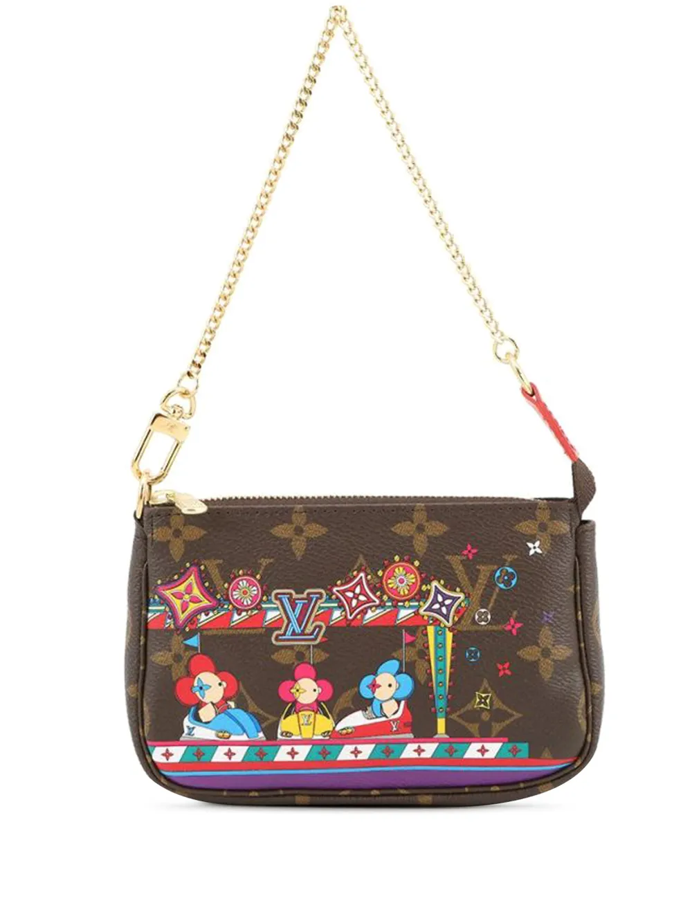 Louis Vuitton Pre-Owned Borsa a spalla Vivienne Christmas mini con monogramma 2020 - Marrone