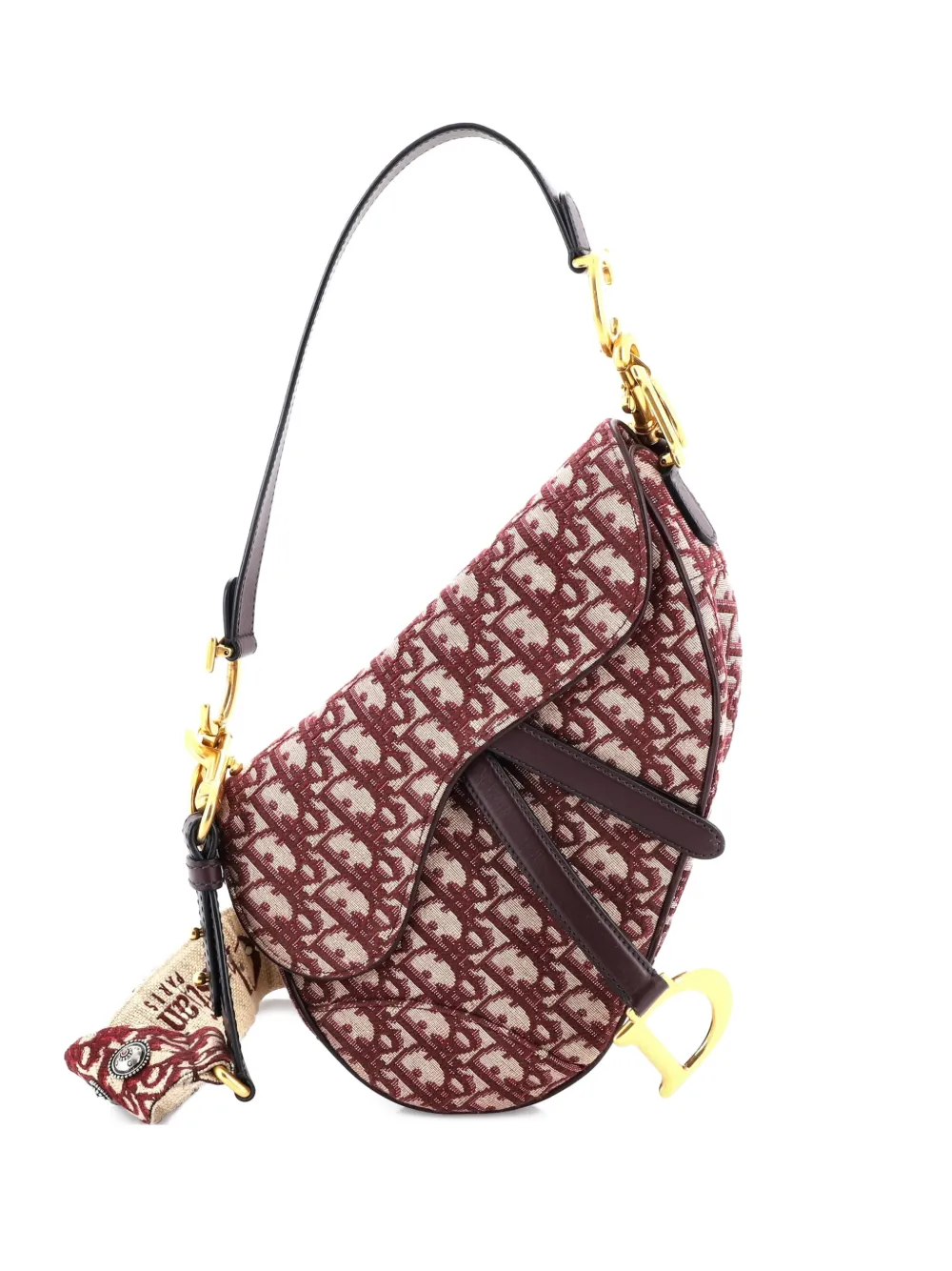 Christian Dior Pre-Owned Saddle Handbag Oblique Canvas Medium shoulder bag - Rosso