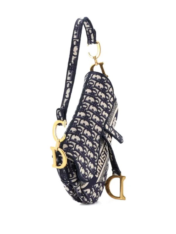 Christian Dior Pre-Owned サドル ハンドバッグ ロゴ エンブロイダリー