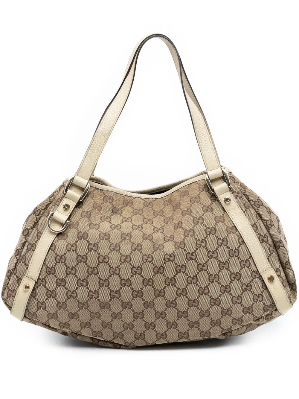 Pre-owned Gucci 2016-2025 Gg Canvas Abbey D Ring Tote Bag In Brown