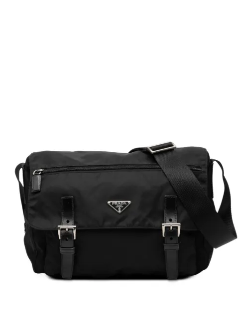 Prada Pre-Owned 2013-2025 Tessuto Zip Double Buckle Messenger Bag crossbody bag