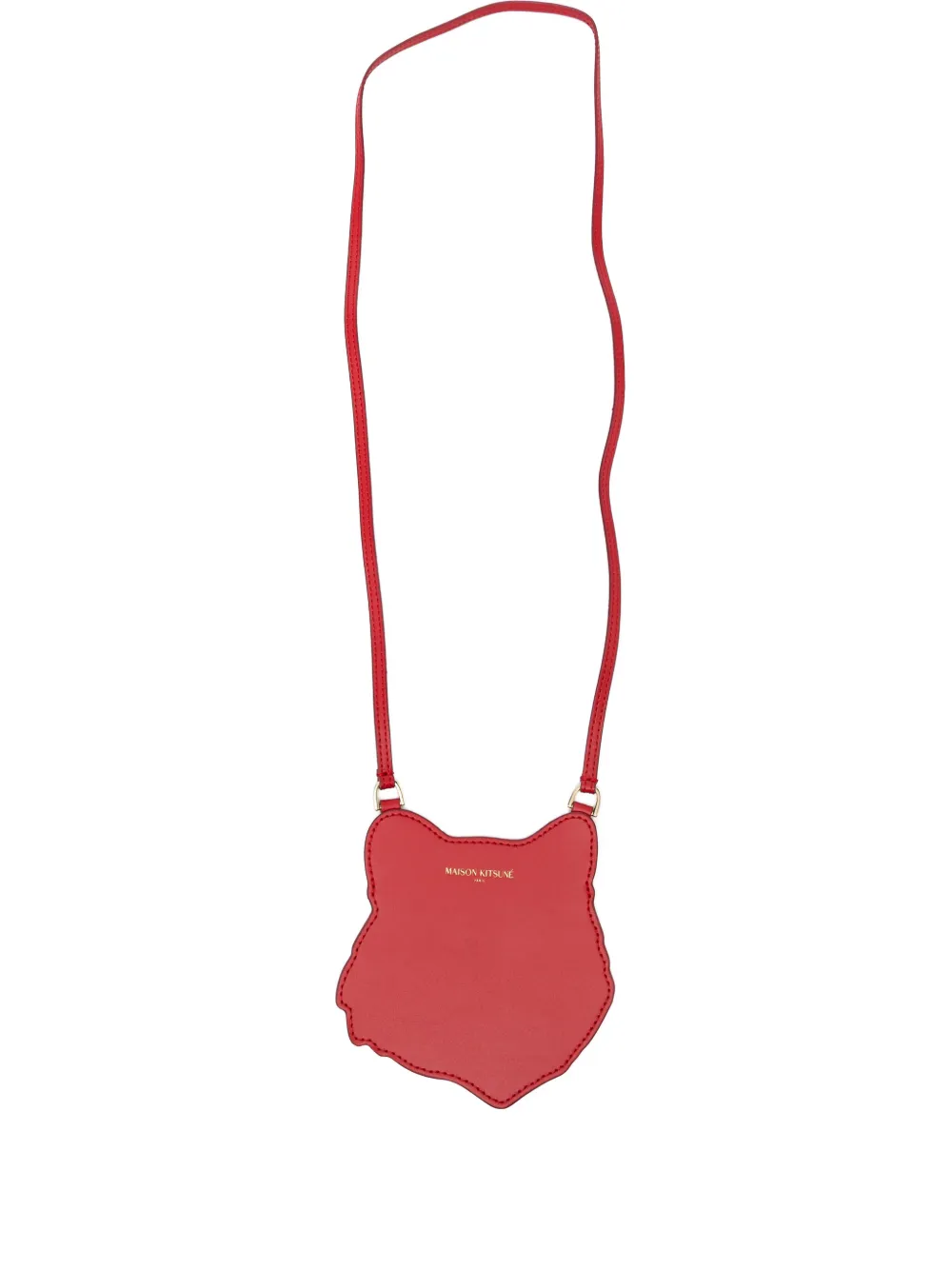 Maison Kitsuné Pouch a forma di testa di volpe - Rosso