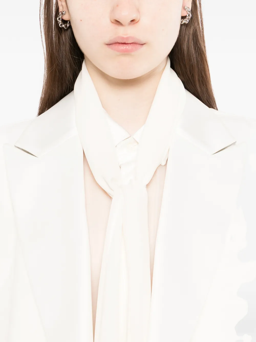 sacai Geplooide jurk Beige