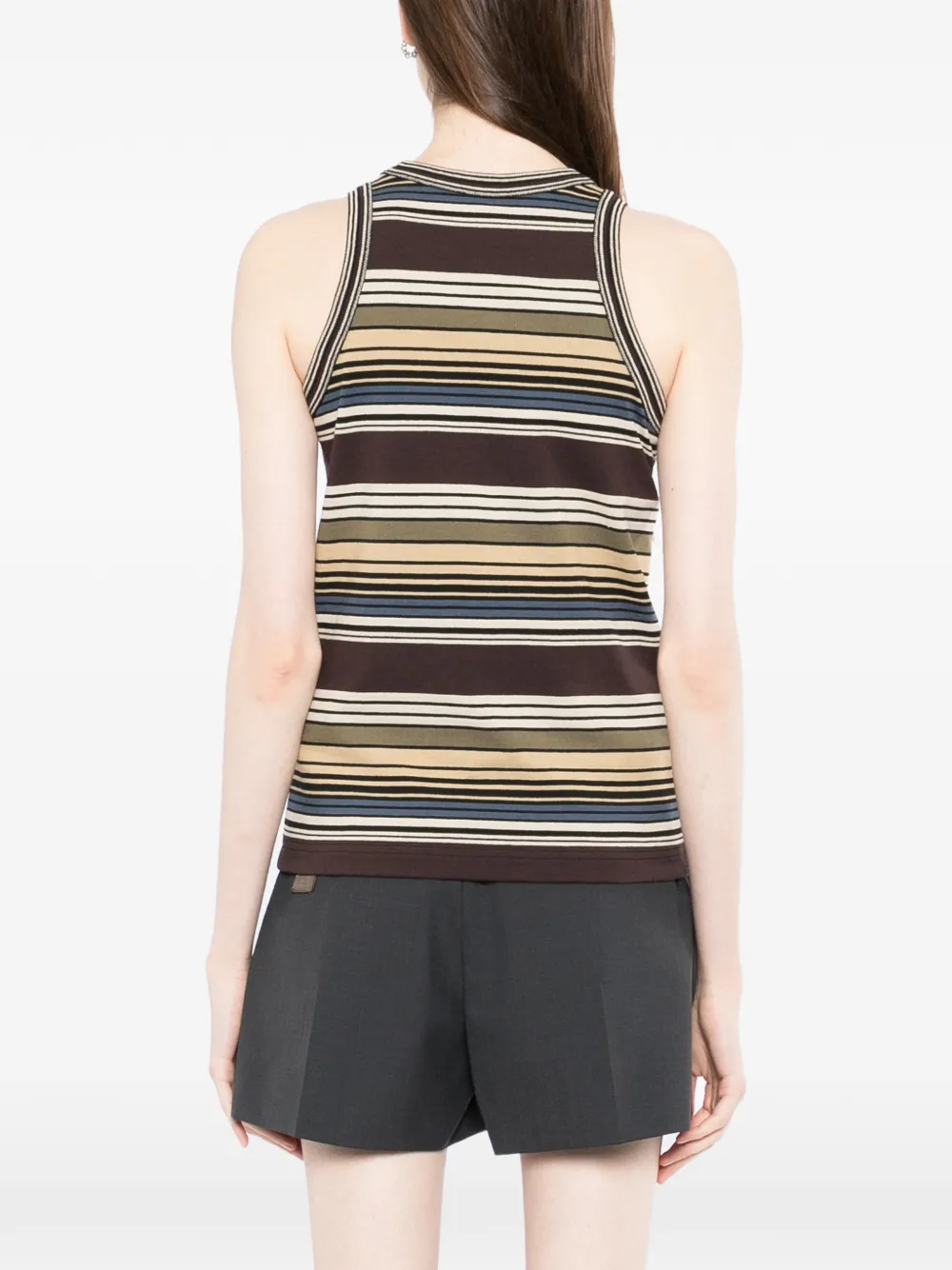 sacai Gestreept hemd Bruin