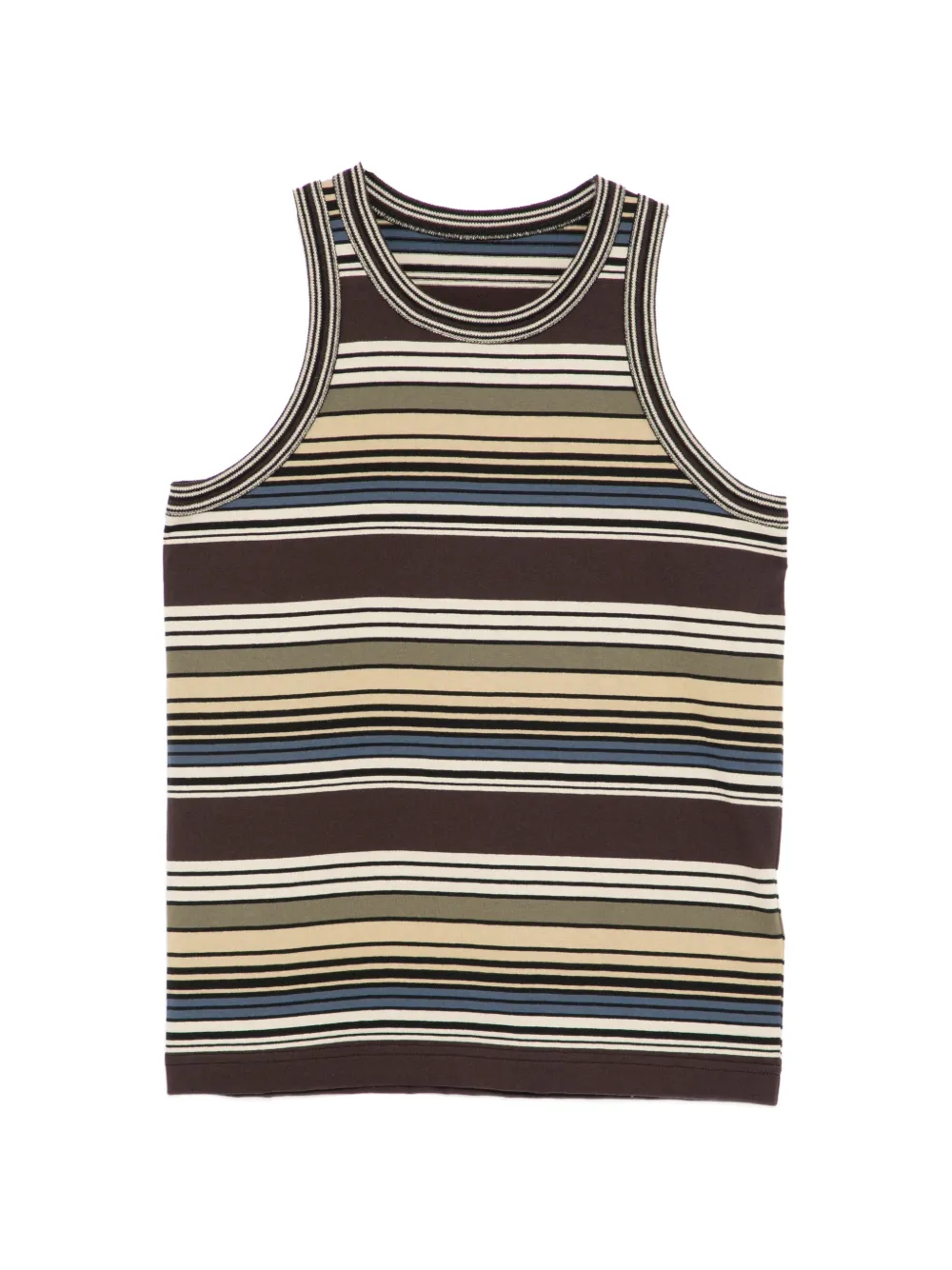 sacai striped vest top - Marrone