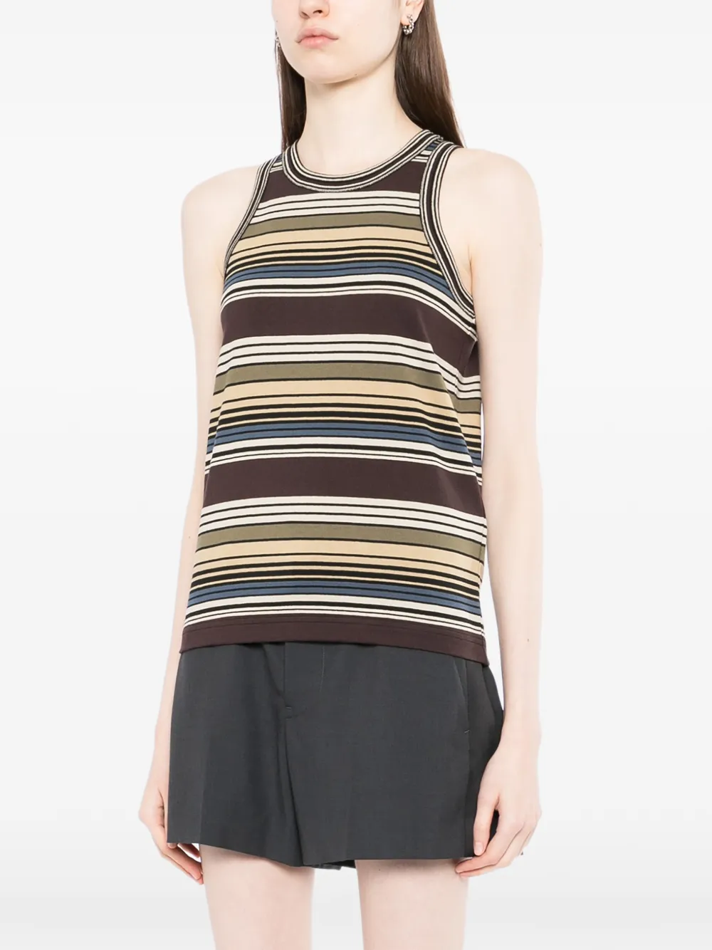 sacai Gestreept hemd Bruin
