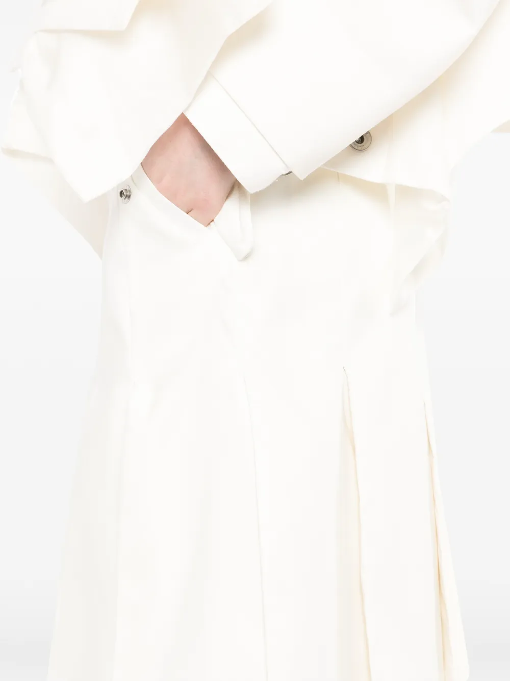 sacai Plooirok met gesp Beige