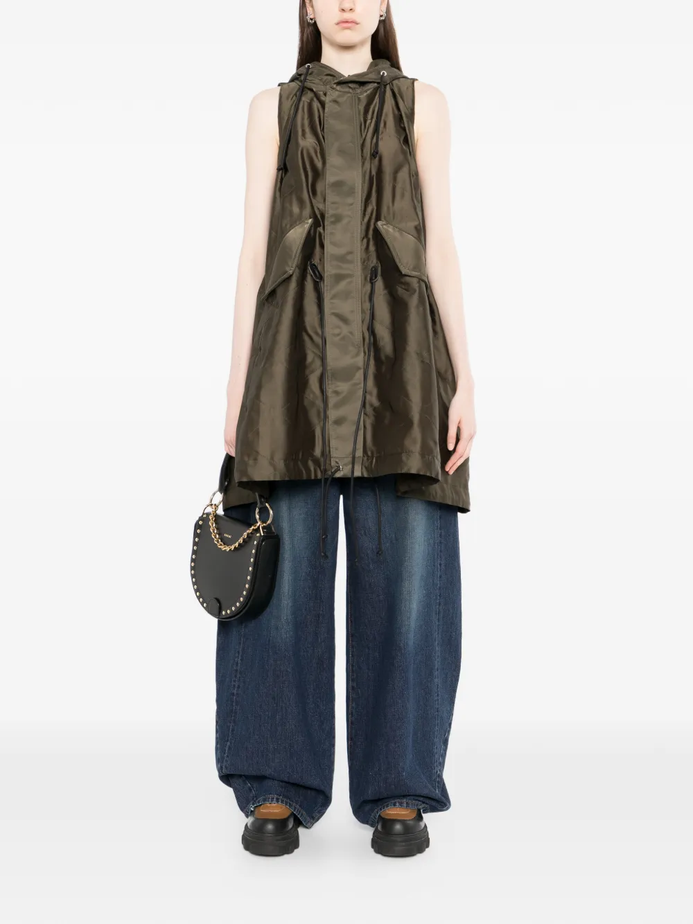  Sacai Hooded Jacket - Green 