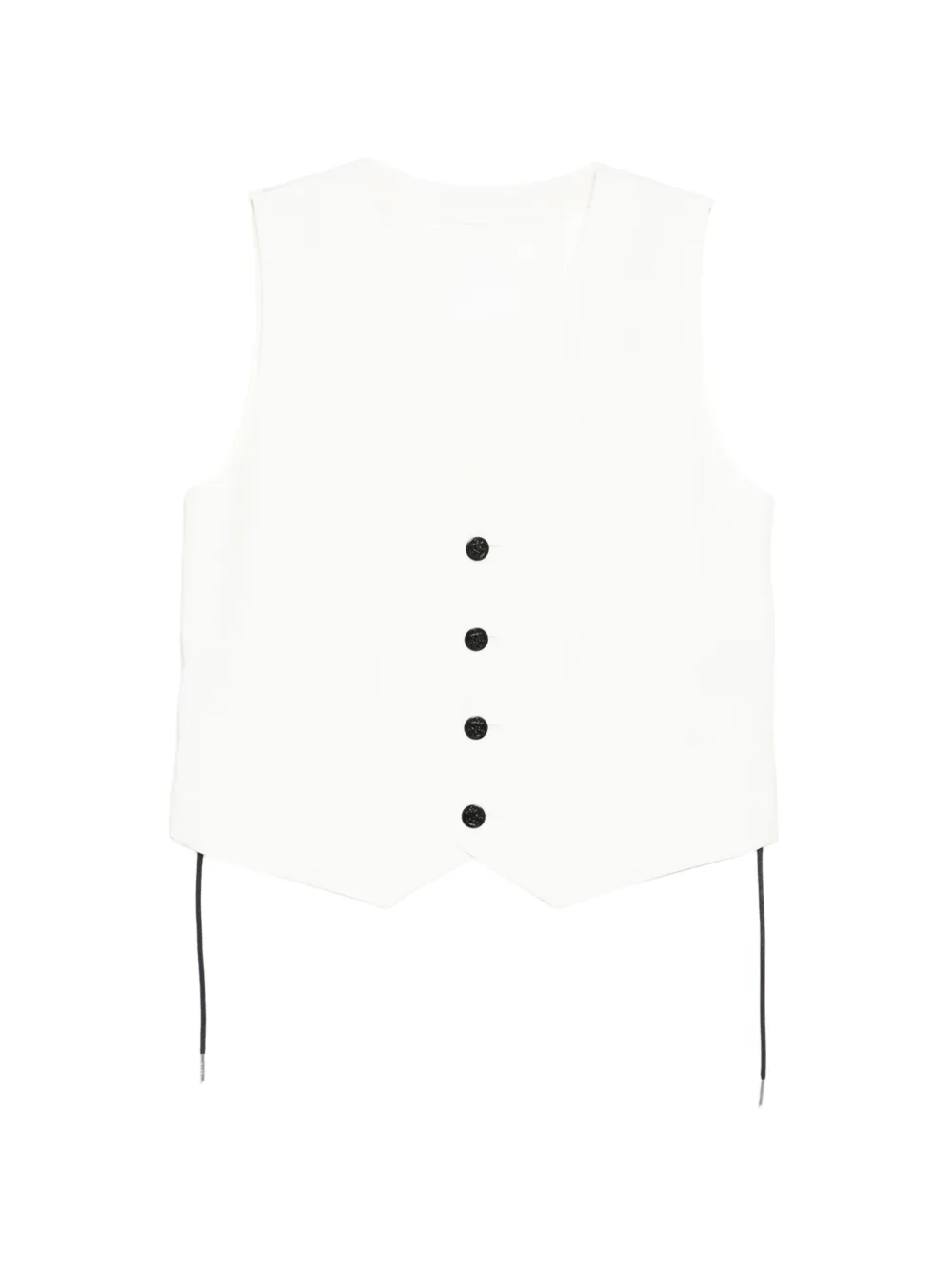 sacai v-neck sleeveless blazer - Bianco