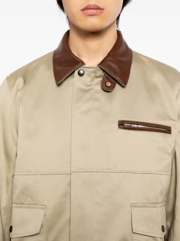 Sacai シャツカラージャケット | ニュートラル | FARFETCH JP
