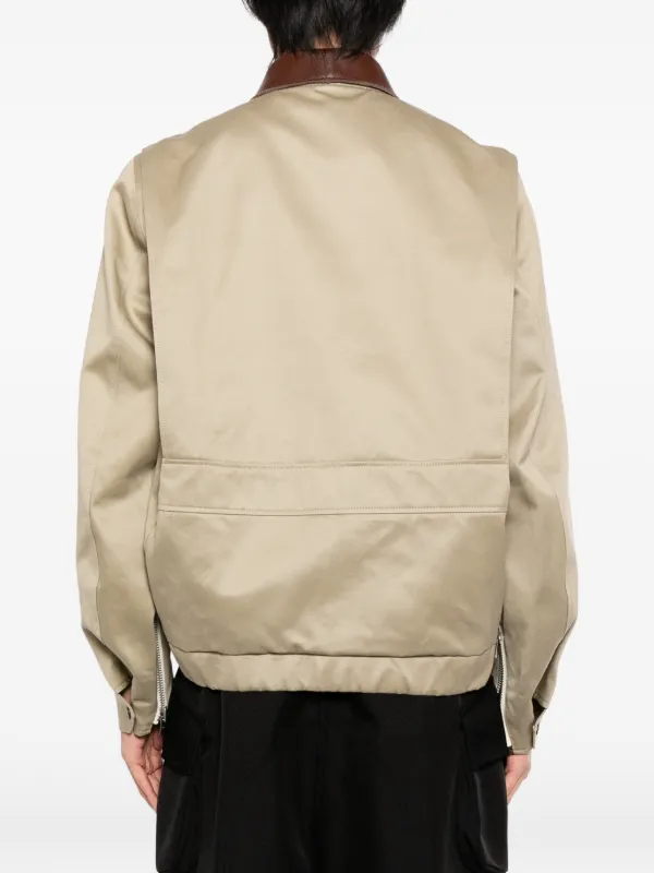 Sacai シャツカラージャケット | ニュートラル | FARFETCH JP