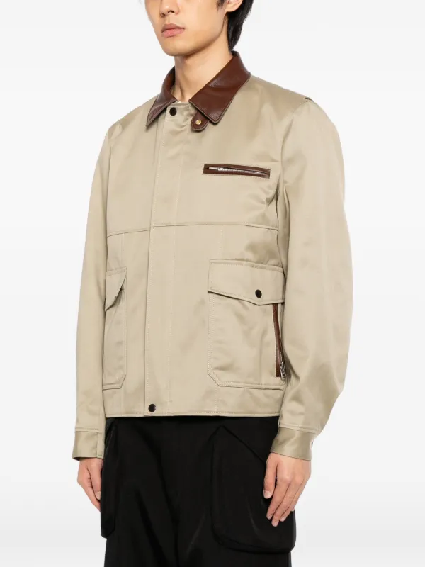 Sacai シャツカラージャケット | ニュートラル | FARFETCH JP