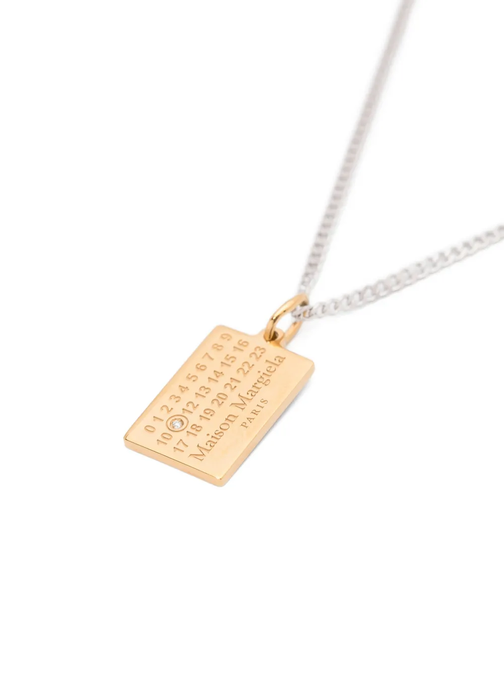 Maison Margiela ロゴペンダント ネックレス | ゴールドトーン