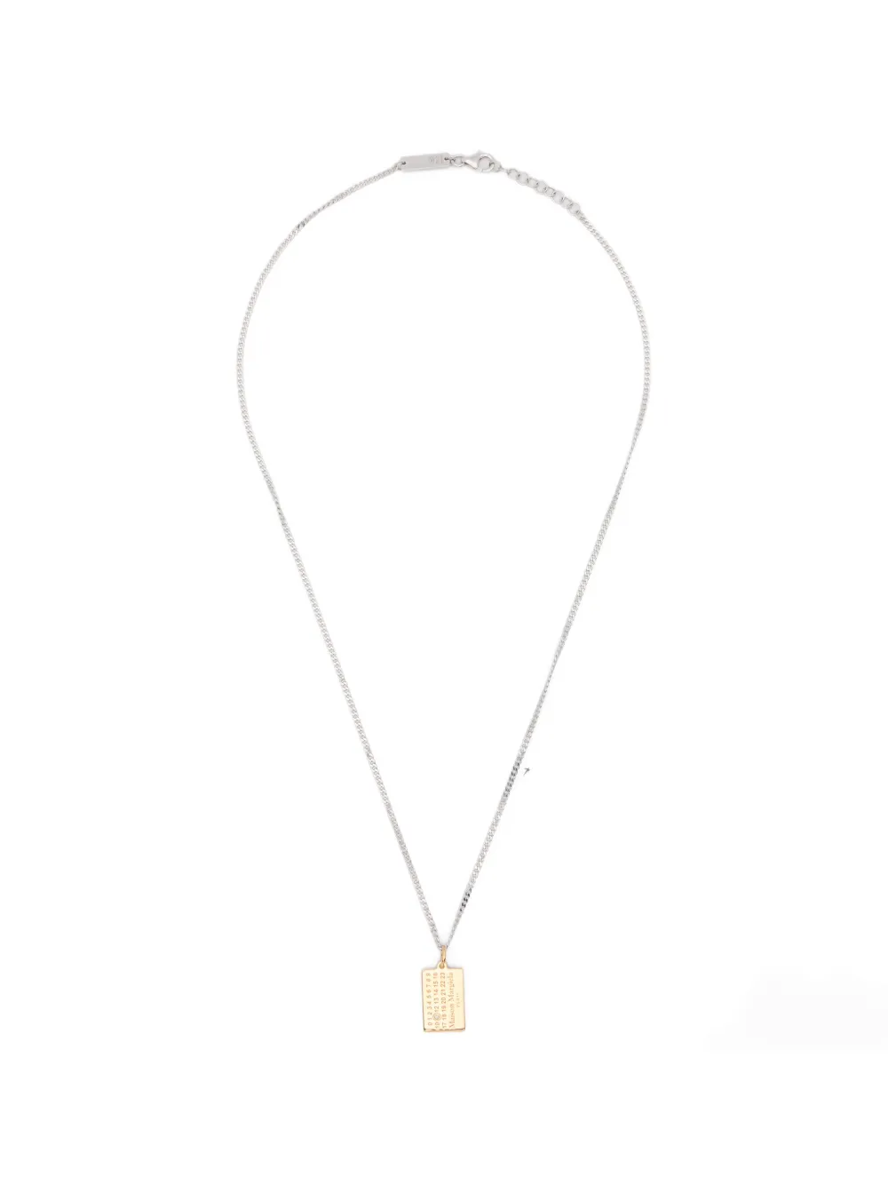 Maison Margiela numeric-logo-pendant necklace - Oro