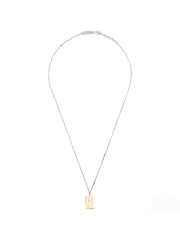 Maison Margiela 21SS スクエア ペンダント ネックレス メンズ