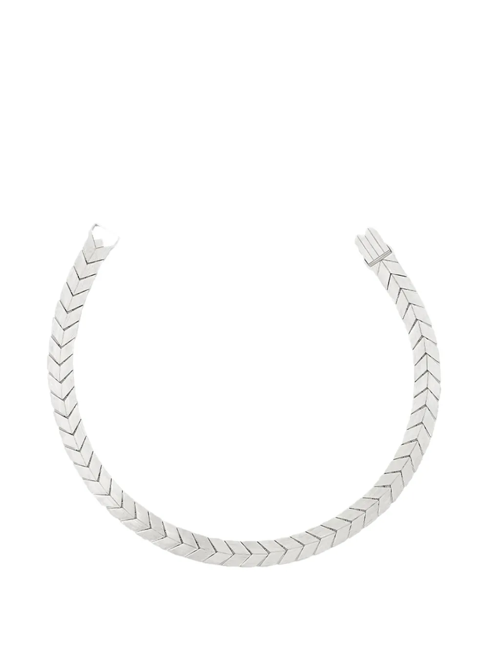 Bevza flat spikelet choker - Argento