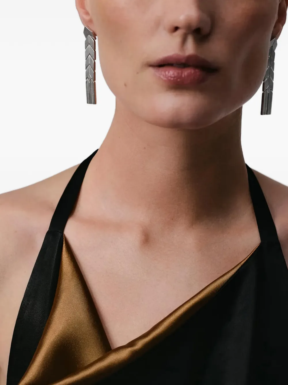  Bevza Spikelet Flat Earrings - Silver 