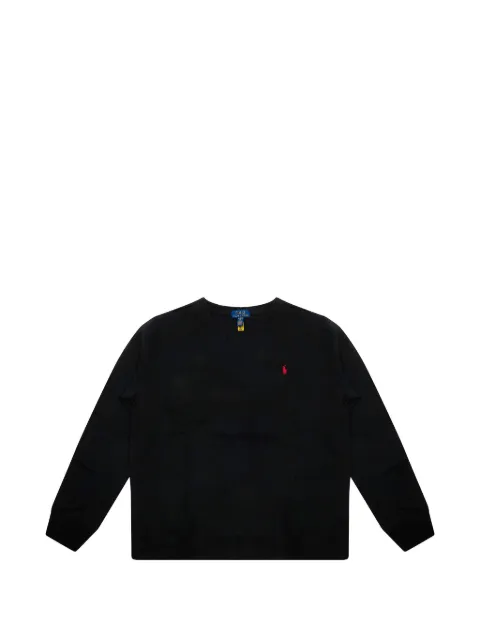 POLO RALPH LAUREN KIDS embroidered long-sleeved top