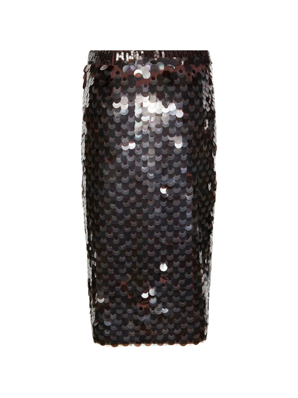 P.A.R.O.S.H. sequin midi skirt - Marrone
