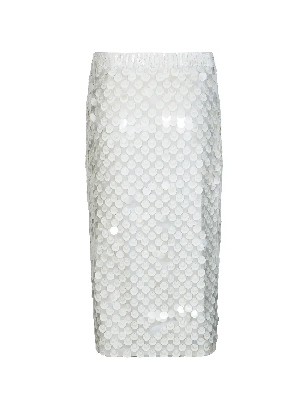 P.A.R.O.S.H. sequin midi skirt - Wit