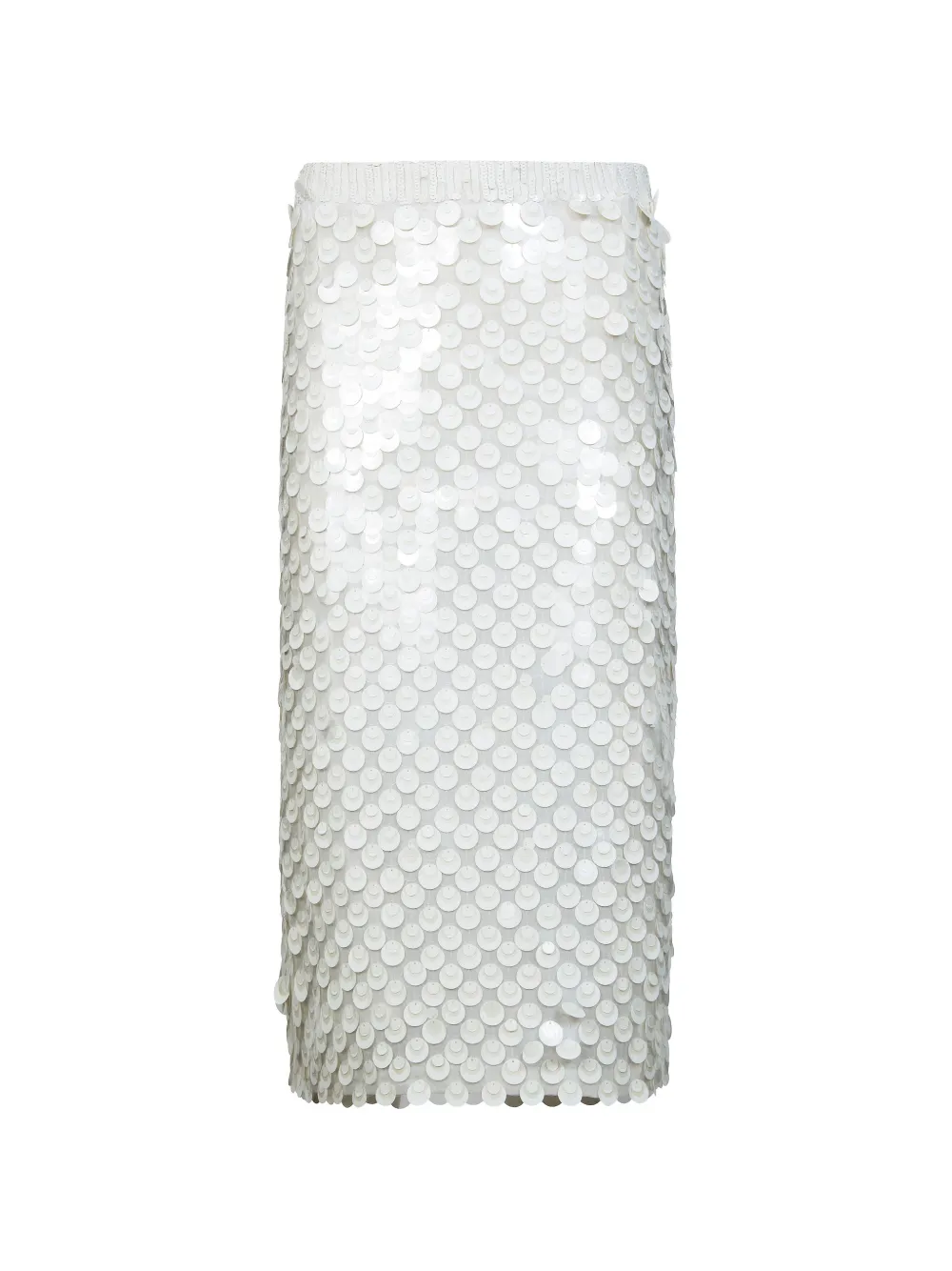 P.A.R.O.S.H. sequin midi skirt - Bianco
