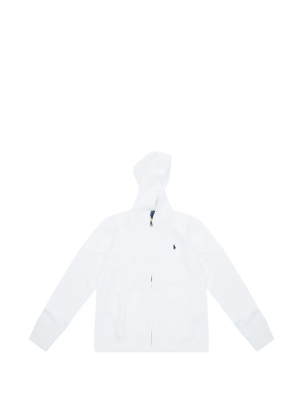 POLO RALPH LAUREN KIDS logo-detail zip hoodie - Bianco