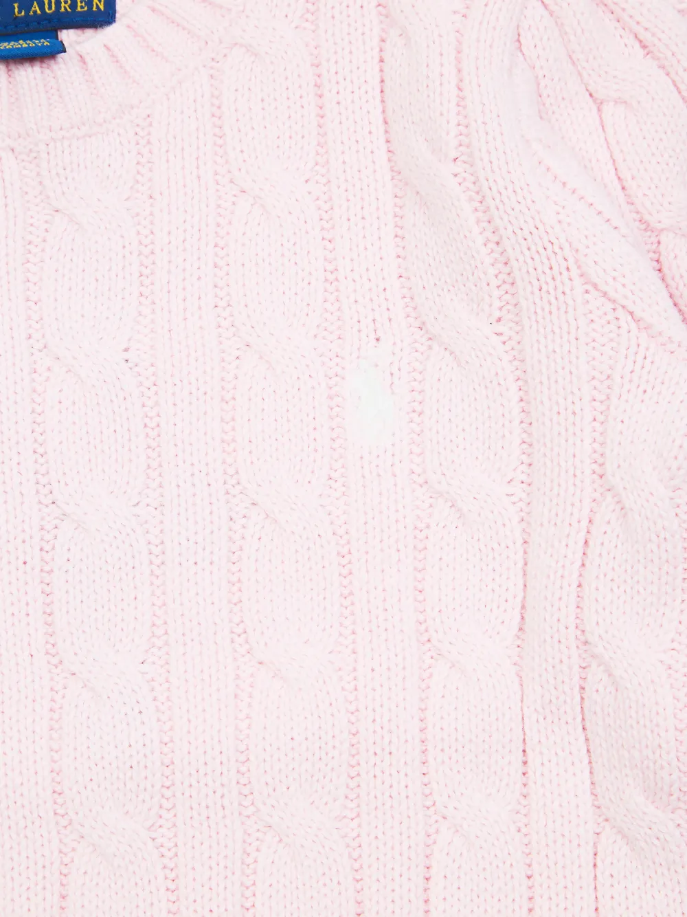 POLO RALPH LAUREN KIDS Kabelgebreide trui met logo Roze