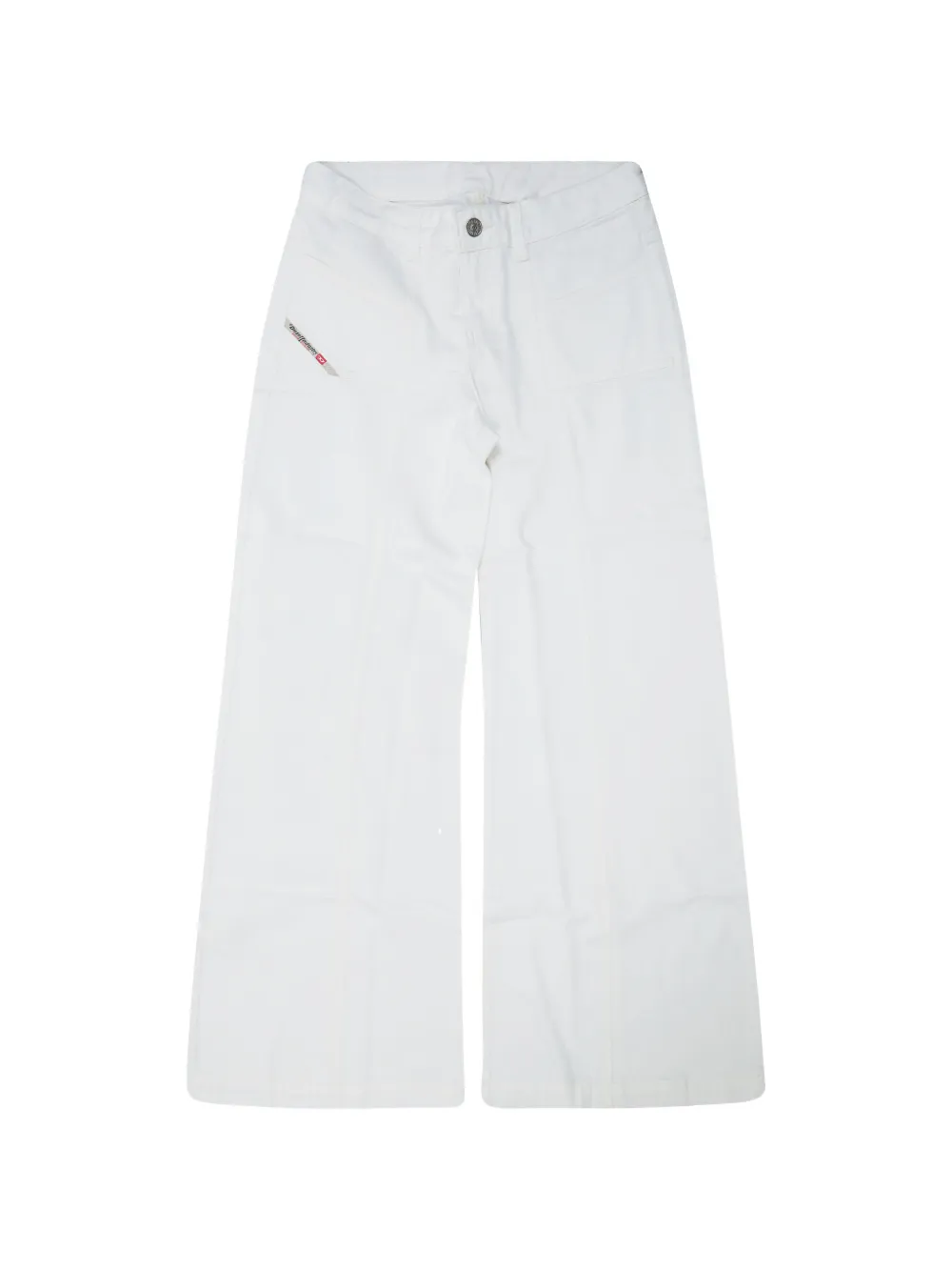 Diesel Kids D-Pam-J button-fastening jeans - Bianco