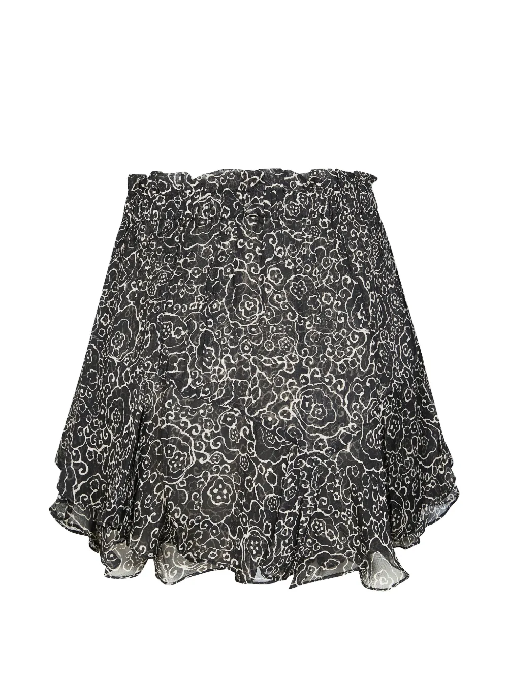 Ruffled Floral Shorts