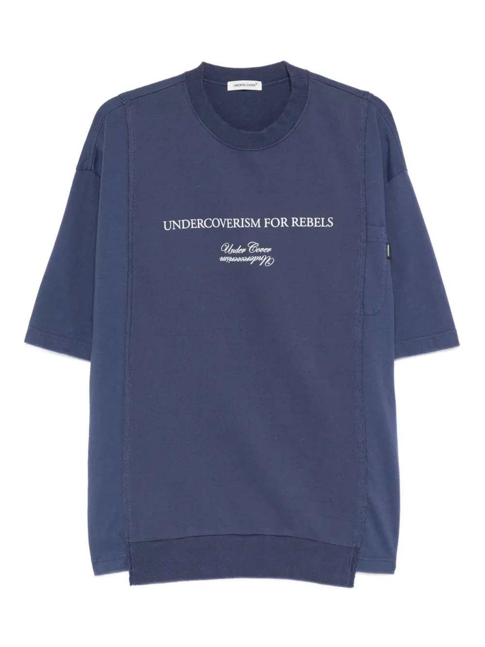 Undercover lettering-print T-shirt - Blu