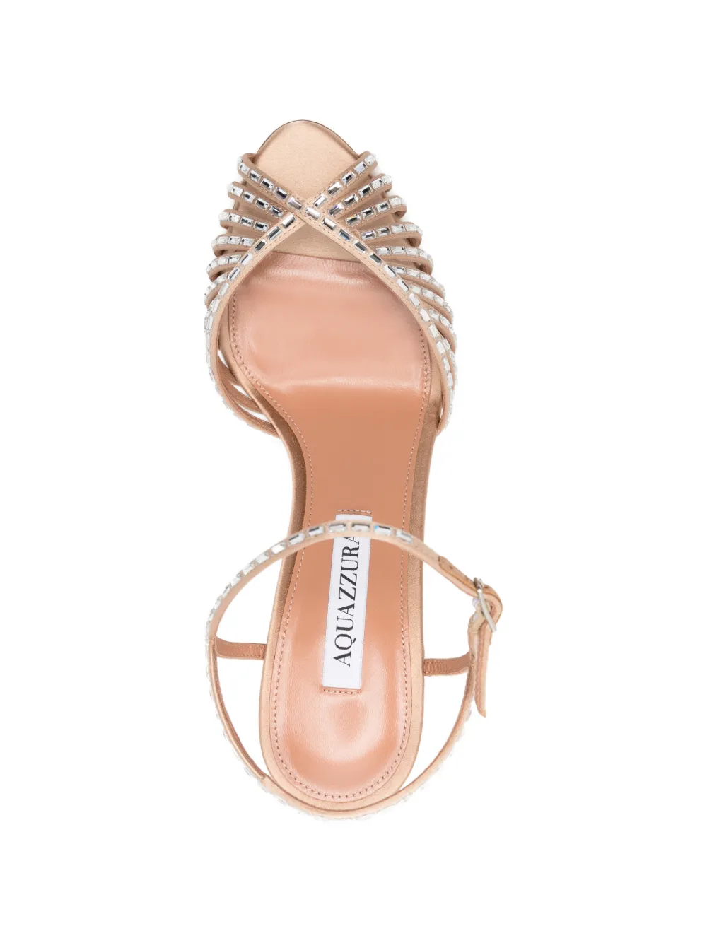 Aquazzura Hold Me open-toe embellished sandals Roze