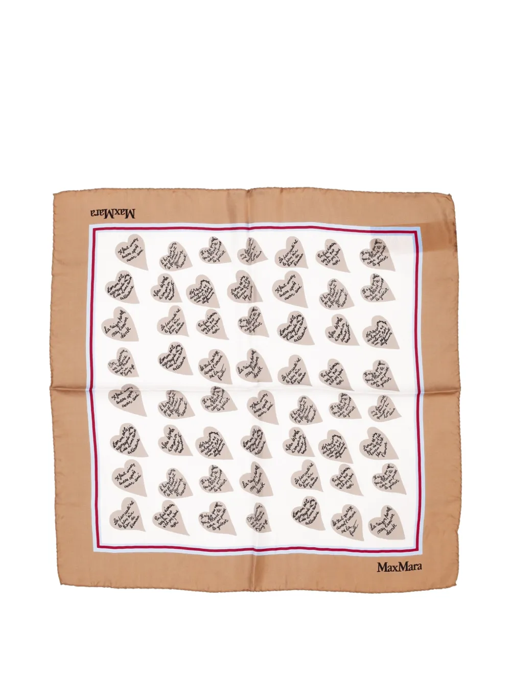 Max Mara heart-motif scarf - Toni neutri