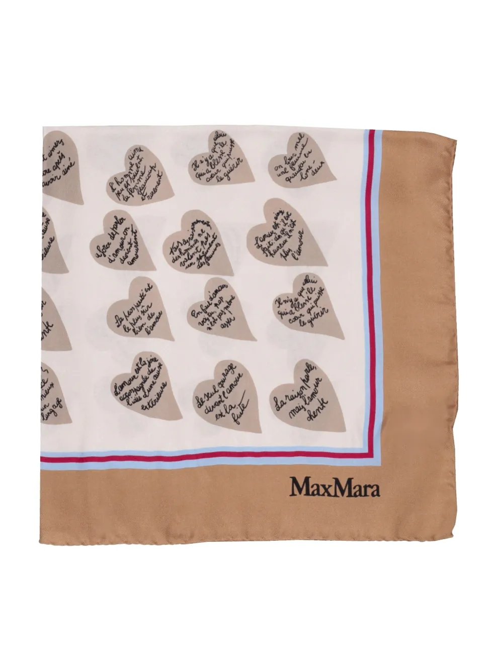  Max Mara Heart-motif Scarf - Neutrals 