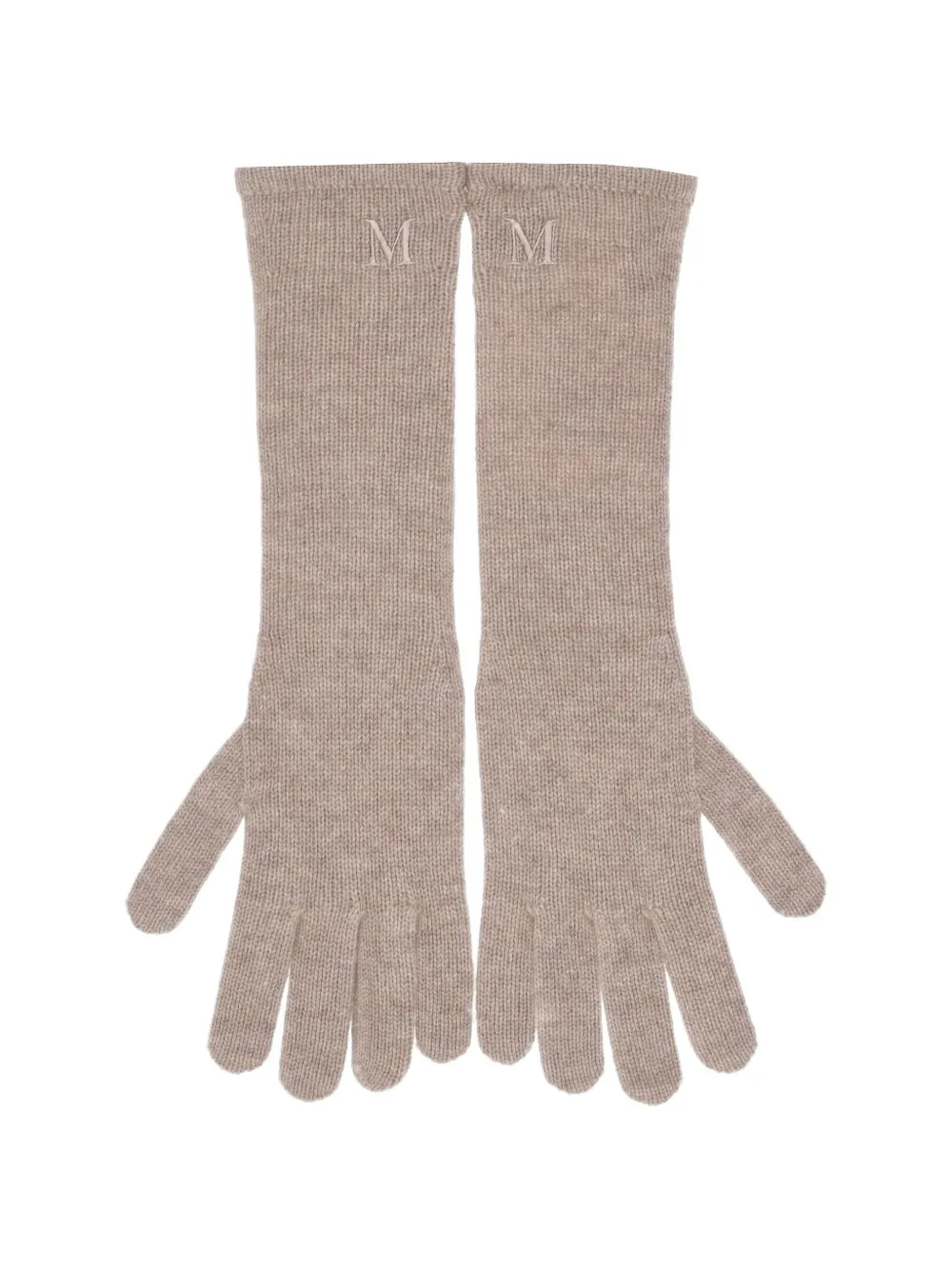 Max Mara embroidered gloves - Toni neutri