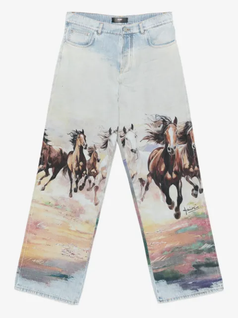 AMIRI jeans con caballos estampados