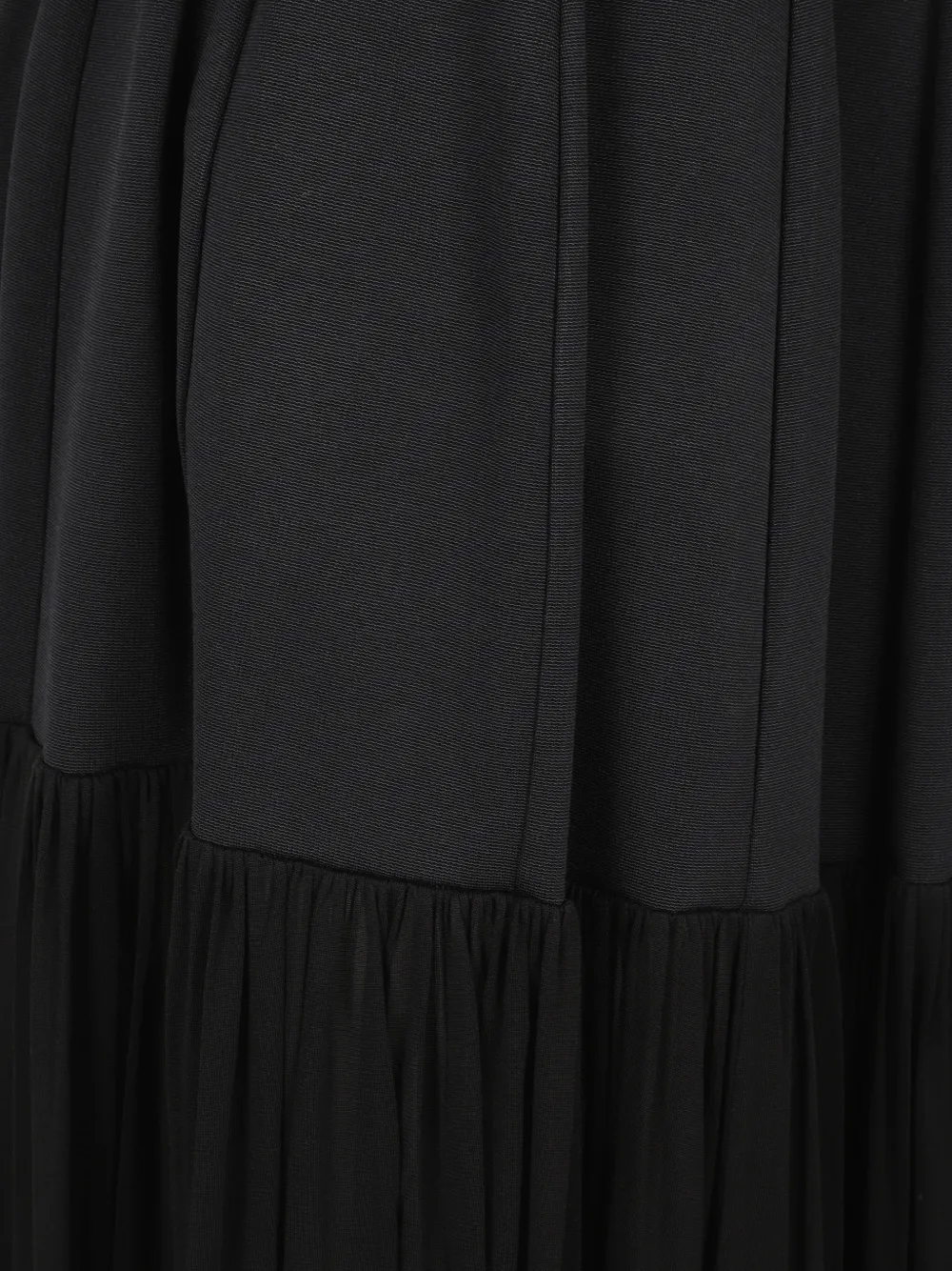 SIMKHAI Saryn Draped Jersey Skirt in Black, view 3