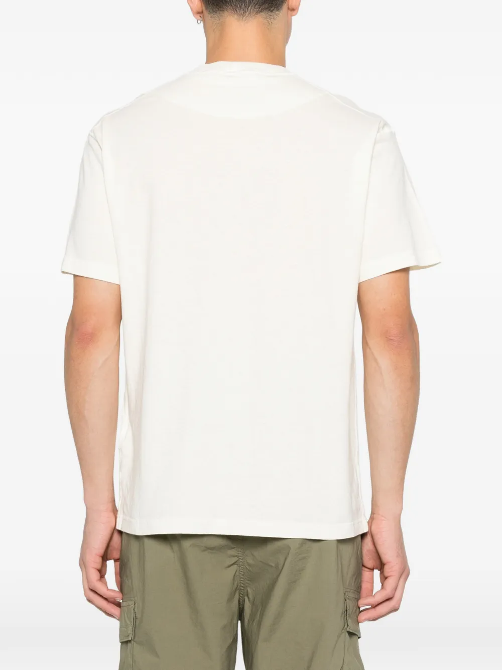 Stone Island T-shirt met logopatch Beige