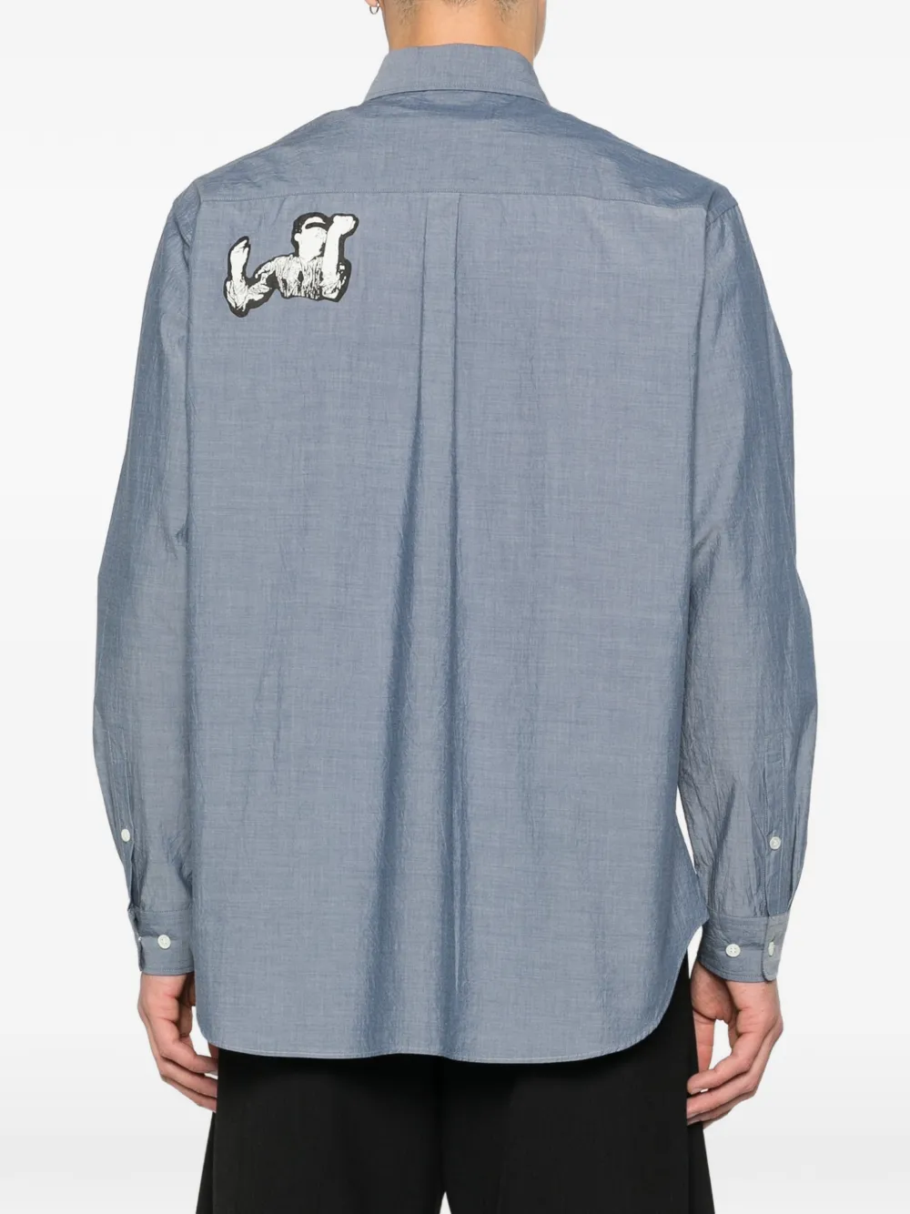 Undercover Overhemd met borstzak Blauw