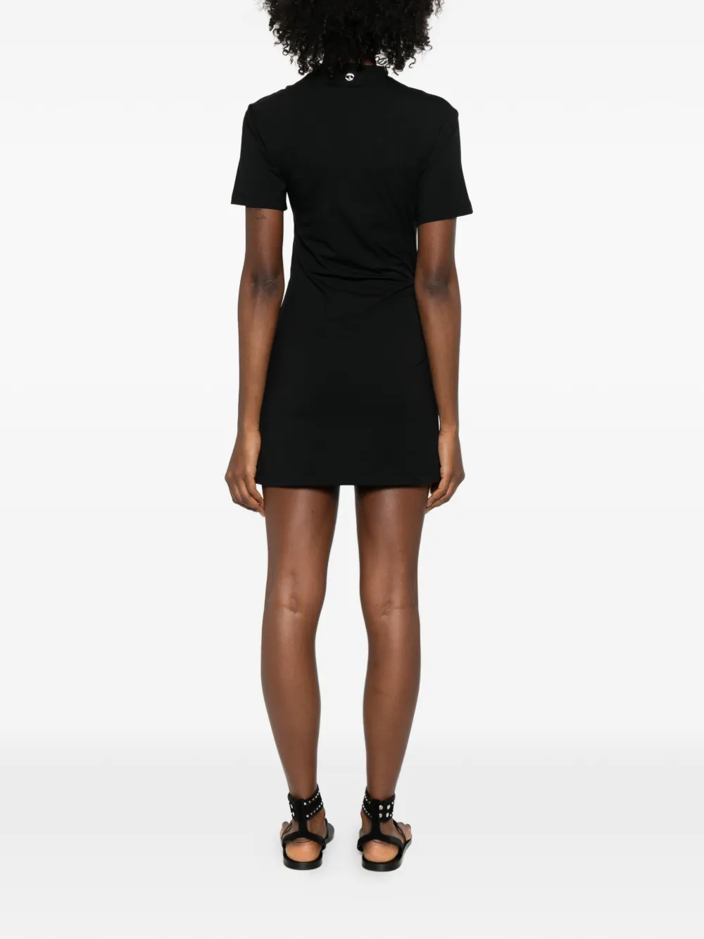 Rabanne Mini-jurk met ringdetail Zwart