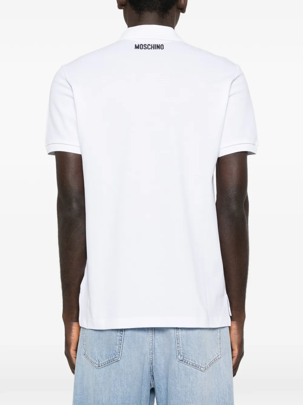 Moschino Poloshirt met dierenapplicatie Wit