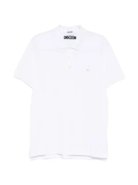 Moschino animal appliqué polo shirt