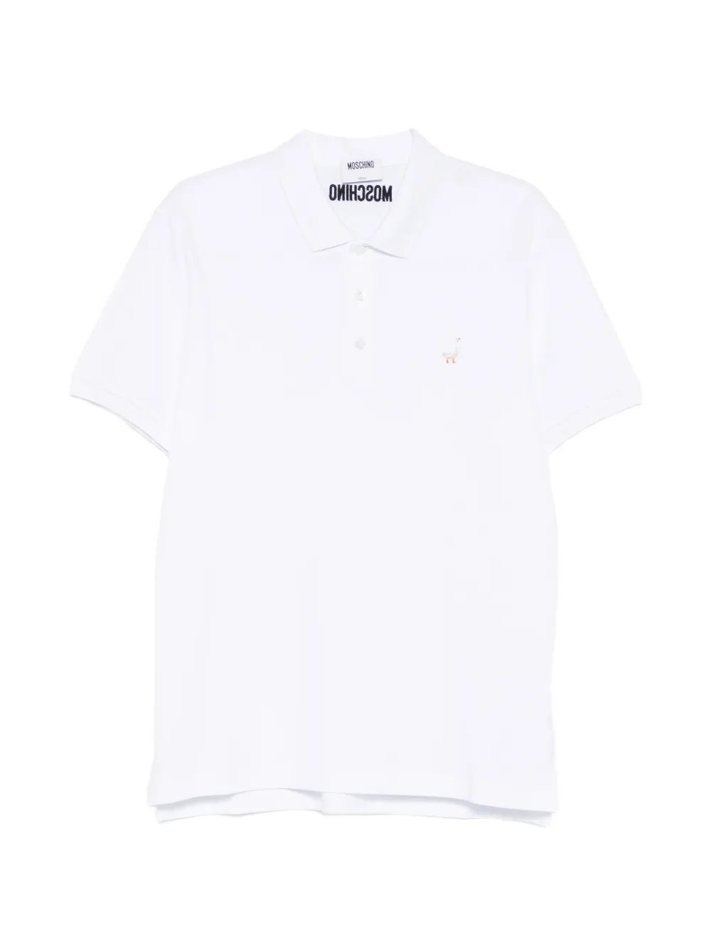 Moschino animal appliqué polo shirt - Bianco