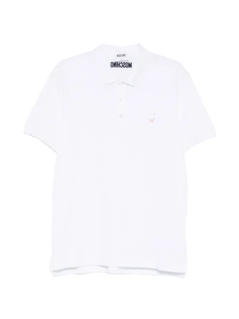 Moschino animal appliqué polo shirt