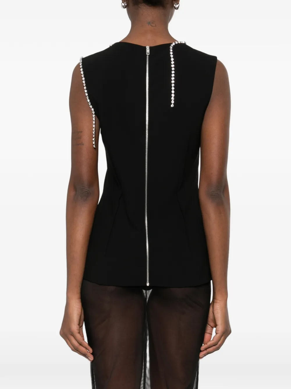 Moschino Blouse met verfraaide kraag Zwart