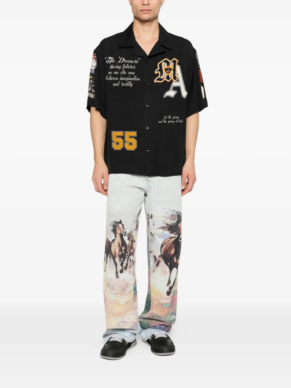 AMIRI graphic-print shirt - Zwart