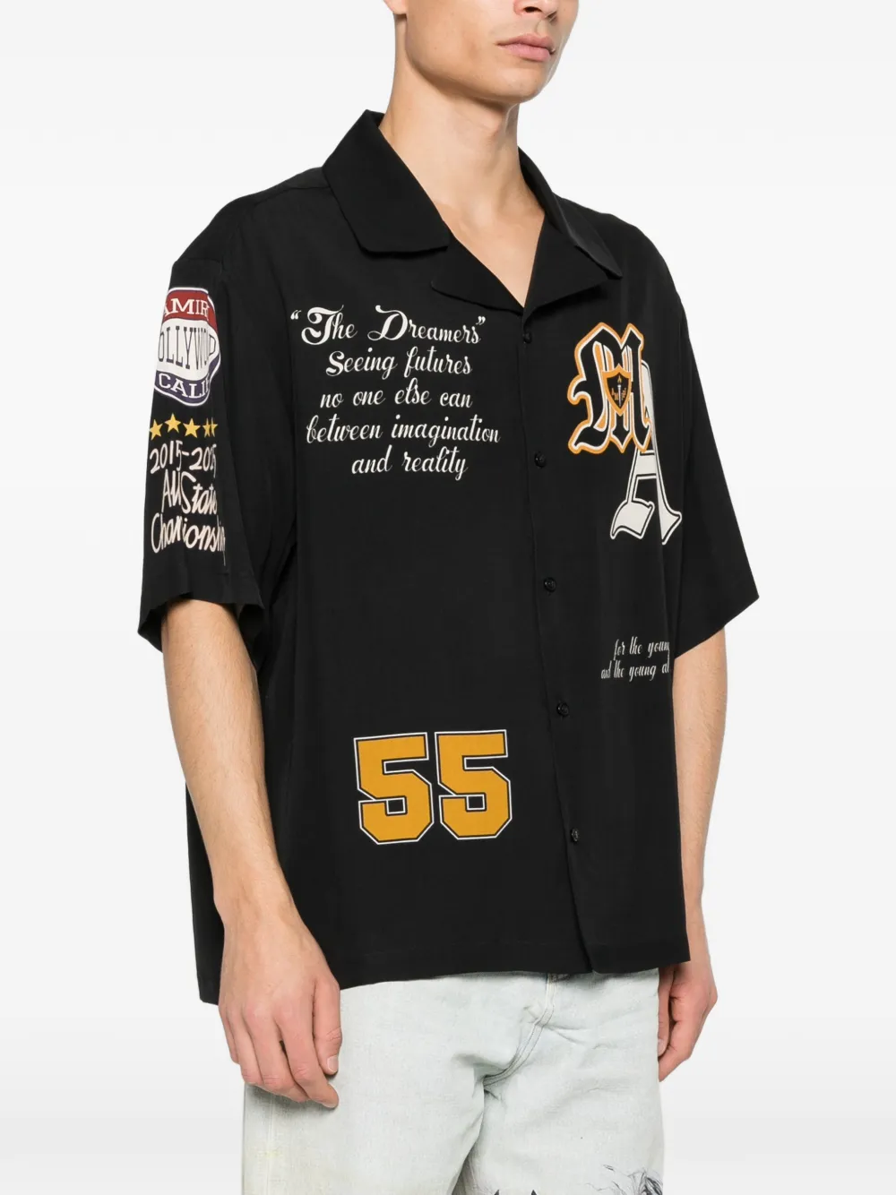 AMIRI Overhemd met grafische print Zwart