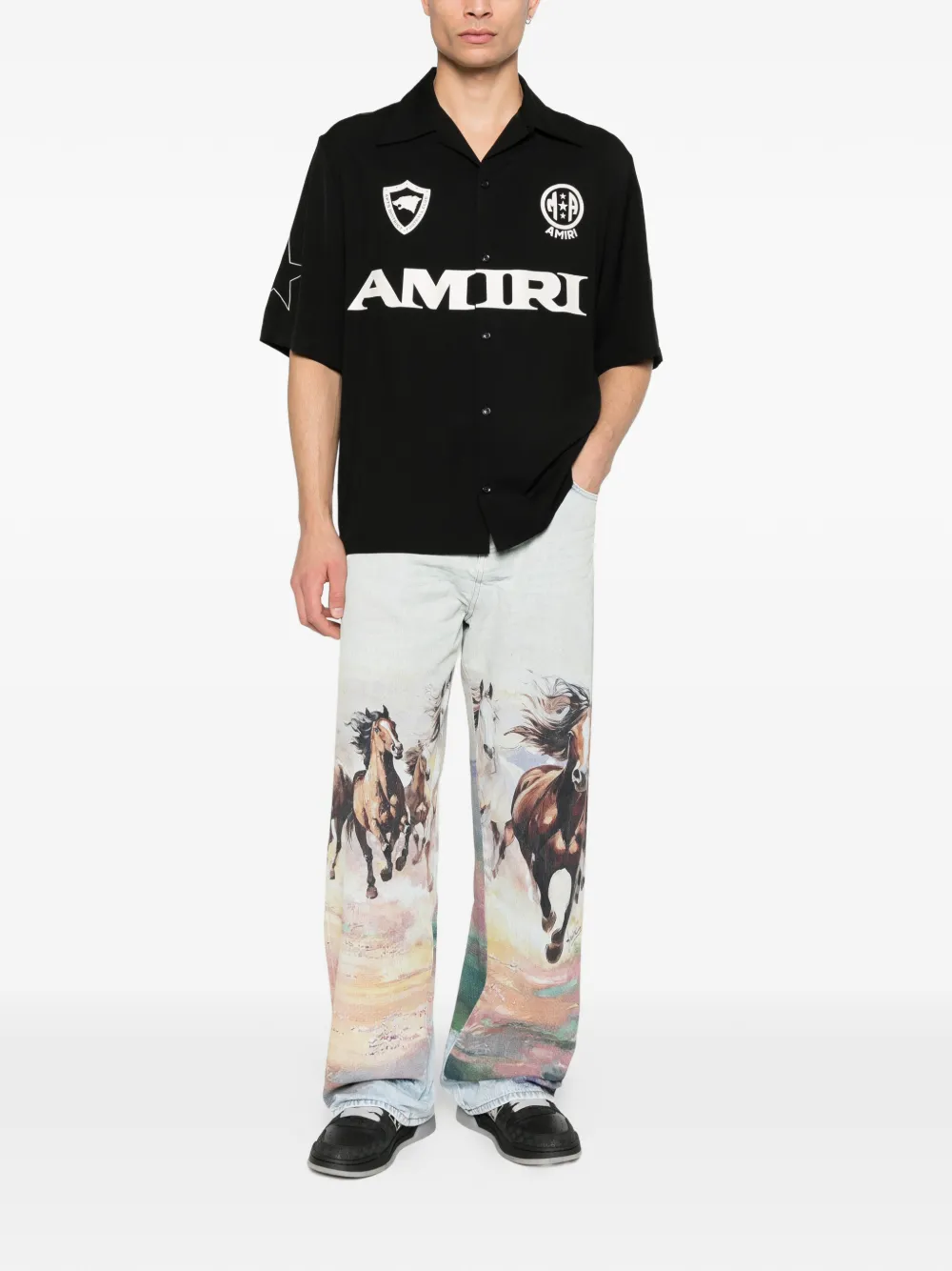 AMIRI graphic-print shirt - Zwart