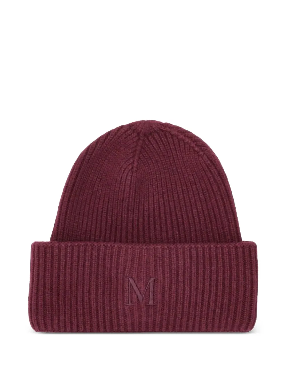 Max Mara ribbed logo beanie - Rosso