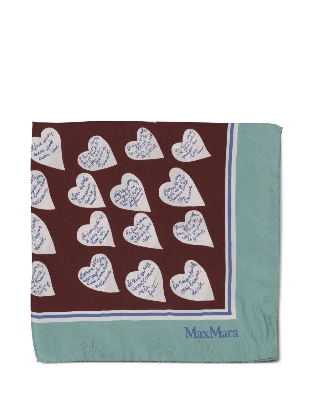  Max Mara Heart-print Scarf - Brown 